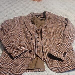 Men's Brown Plaid Jacket